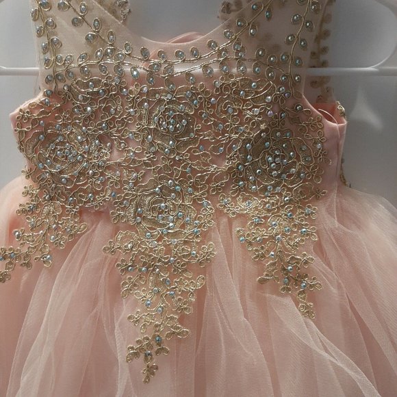 TIP TOP Hand Beaded Bridal Dress Lovely Gown Size 12M